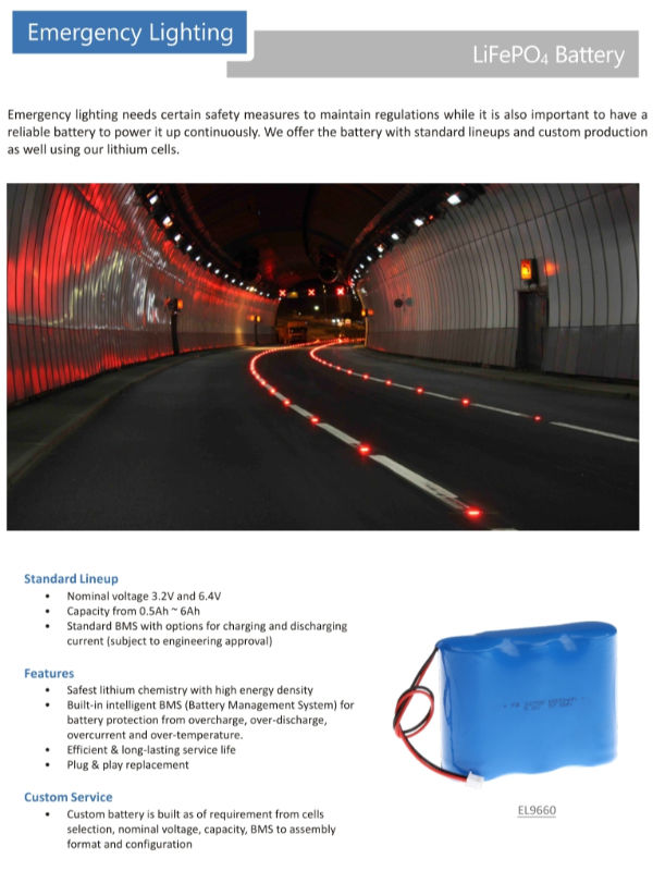 3.2V 6.4V Exit Sign  Emergency Light Battery Replacement 0.5Ah~6Ah 6