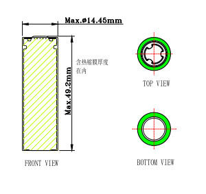 ISO Lithium Cylindrical Battery 14500 Type 3.7 V 800mah Rechargeable Battery