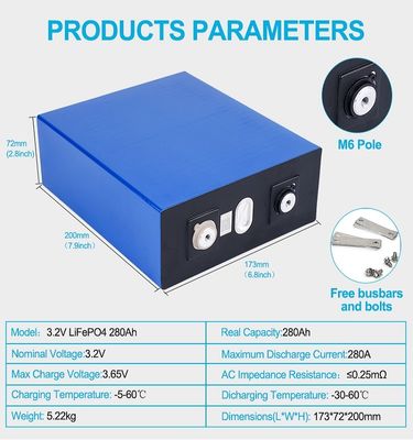 MSDS 3000times 3.2 V 280ah Lifepo4 Battery  Prismatic Lithium Ion Batteries