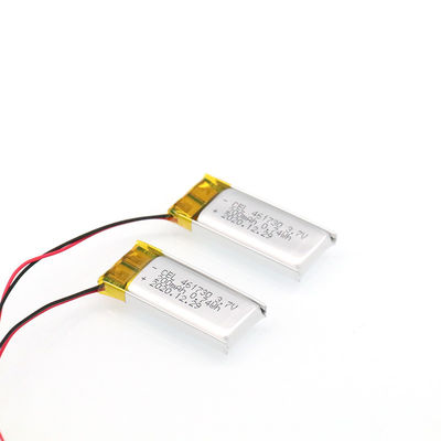 Rechargeable custom 5mm 3.7v 200mah li-ion polymer battery /li-po battery with UL CE
