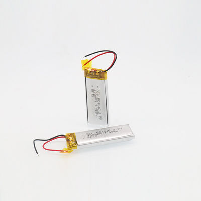 RoHS Approval 602040P 3.7 V 400mah Rechargeable Battery High Discharge Rate