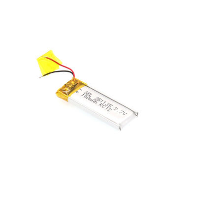 501225 3.7 V 100mah Lipo Battery 0.37Wh Bluetooth Headset Battery