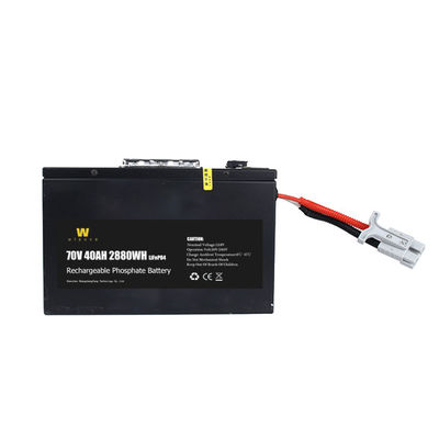 Black Lifepo4 72V40Ah Lithium Ion Motorcycle Battery With Bms