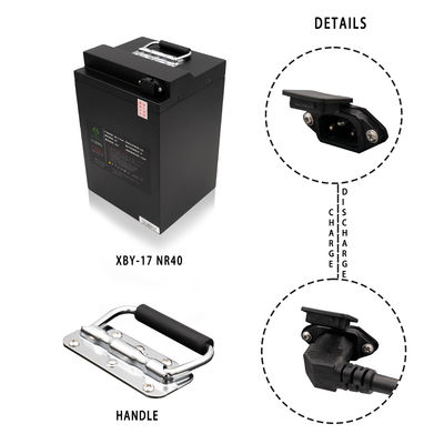 Customized 60v 40ah Lithium Ion Motorcycle Battery 2500 times Cycle life